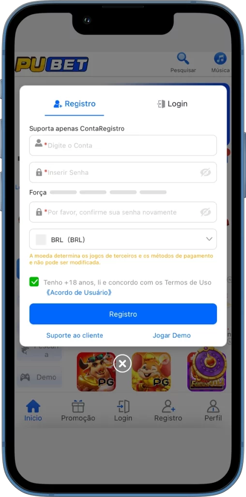 Cadastre e ganhe bonus para jogar